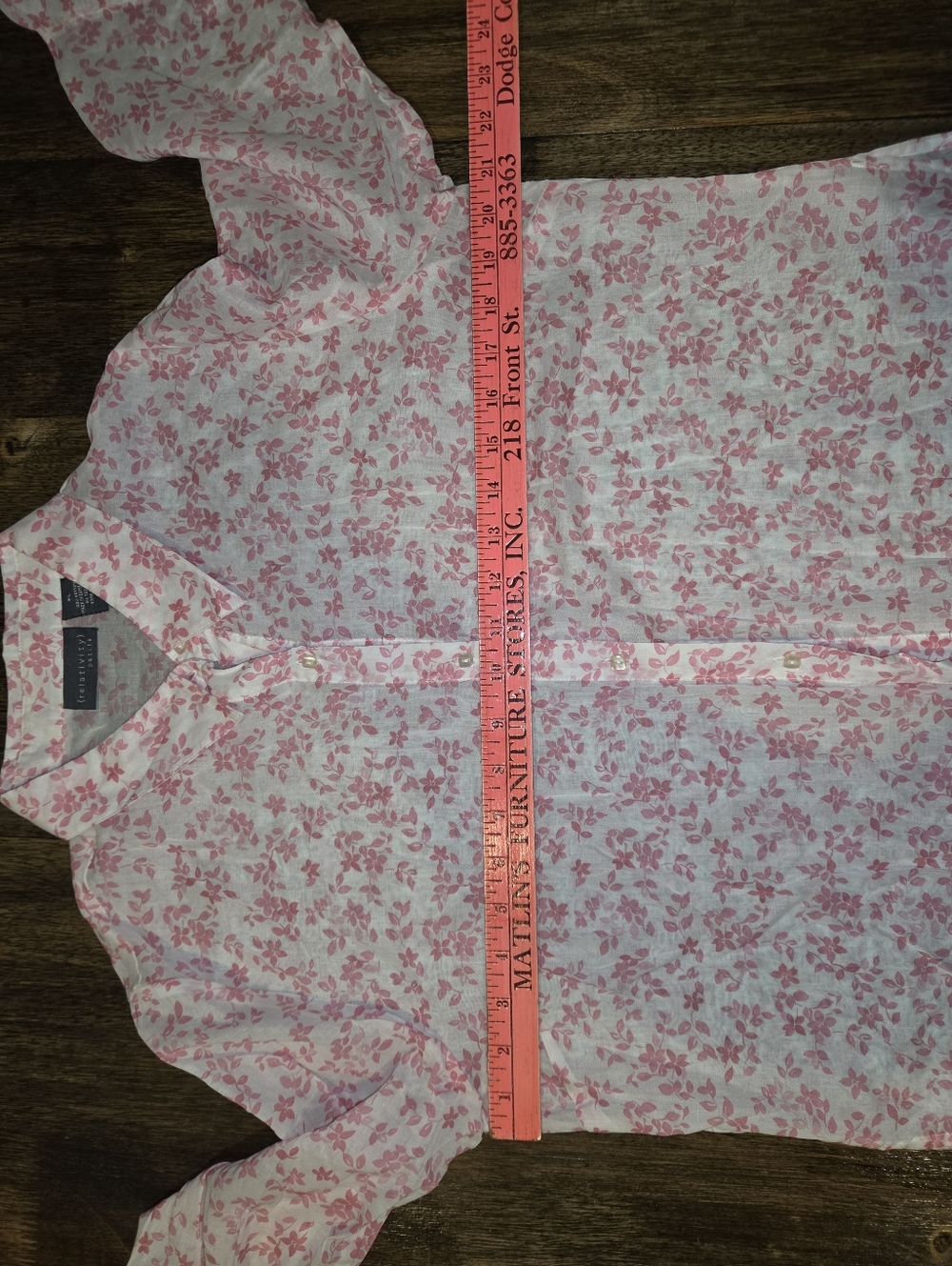 Relativity Pink Floral Button-Front Shirt - Picture 8 of 8